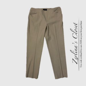 Talbots Signature Side Zip Trousers Tan 12